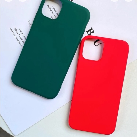 NWT 2 pack red & green phone cases. Both are 12 pro max great for the holidays🎄 - Picture 2 of 3